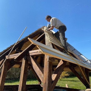 Die Dachkonstruktion musste völlig neu aufgebaut werden