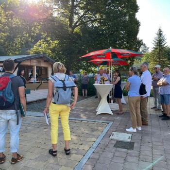 Begrüßung der Jury auf dem Festplatz